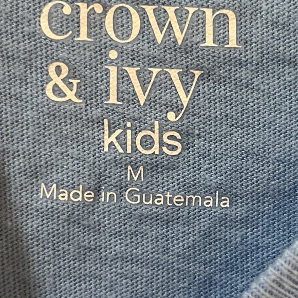 Crown & Ivy Tee Shirt Kids M Blue Dogs Golf Southern Tradition Labrador - Picture 7 of 9